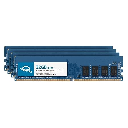 OWC 128GB (4x32GB) DDR4 3200MHz PC4-25600 CL22 2RX8 ECC Unbuffered UDIMM 1.2V 288-pin Workstation Server Memory RAM