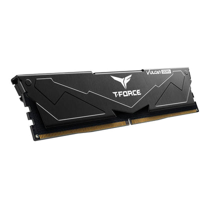 TEAMGROUP T-Force Vulcan 16GB 5200MHz DDR5 DRAM (5200MT/s) Black UDIMM Desktop Gaming Memory, Metal Heatsink, ECC, XMP 3.0/AMD Expo, Compatible with Intel/AMD CPU, High Performance, Low Latency RAM