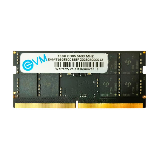 EVM 16GB 5600 MHz High-Performance DDR5 Laptop RAM, Ultra-Fast Memory Upgrade, 288-Pin Long DIMM, 10-Year Warranty (EVMT16G5600S86P)