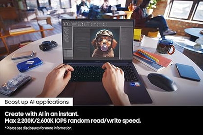 Samsung SSD 9100 PRO 4TB, PCIe 5.0x4 M.2 2280, Seq. Read Speeds Up to 14,800MB/s, Best for AI Computing, Gaming, and Heavy Duty Workstations (MZ VAP4T0B)