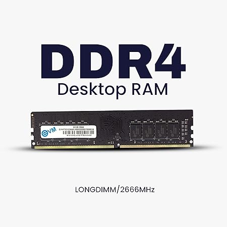 EVM 32GB DDR4 Desktop RAM 2666MHz - Update Your Desktop's Performance - CL15 Latency - Compatible with Intel, AMD, and Mac Systems - 10 Years Warranty (EVMT32G2666U88P)