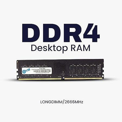 EVM 32GB DDR4 Desktop RAM 2666MHz - Update Your Desktop's Performance - CL15 Latency - Compatible with Intel, AMD, and Mac Systems - 10 Years Warranty (EVMT32G2666U88P)