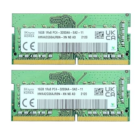 High-Performance DDR4 RAM KIT (16GB x2) 32GB 3200MHz for SK hynix | DDR4 KIT Laptop |1Rx8 SODIMM | RAM for Intel & AMD Ryzen | Warranty-3 Years