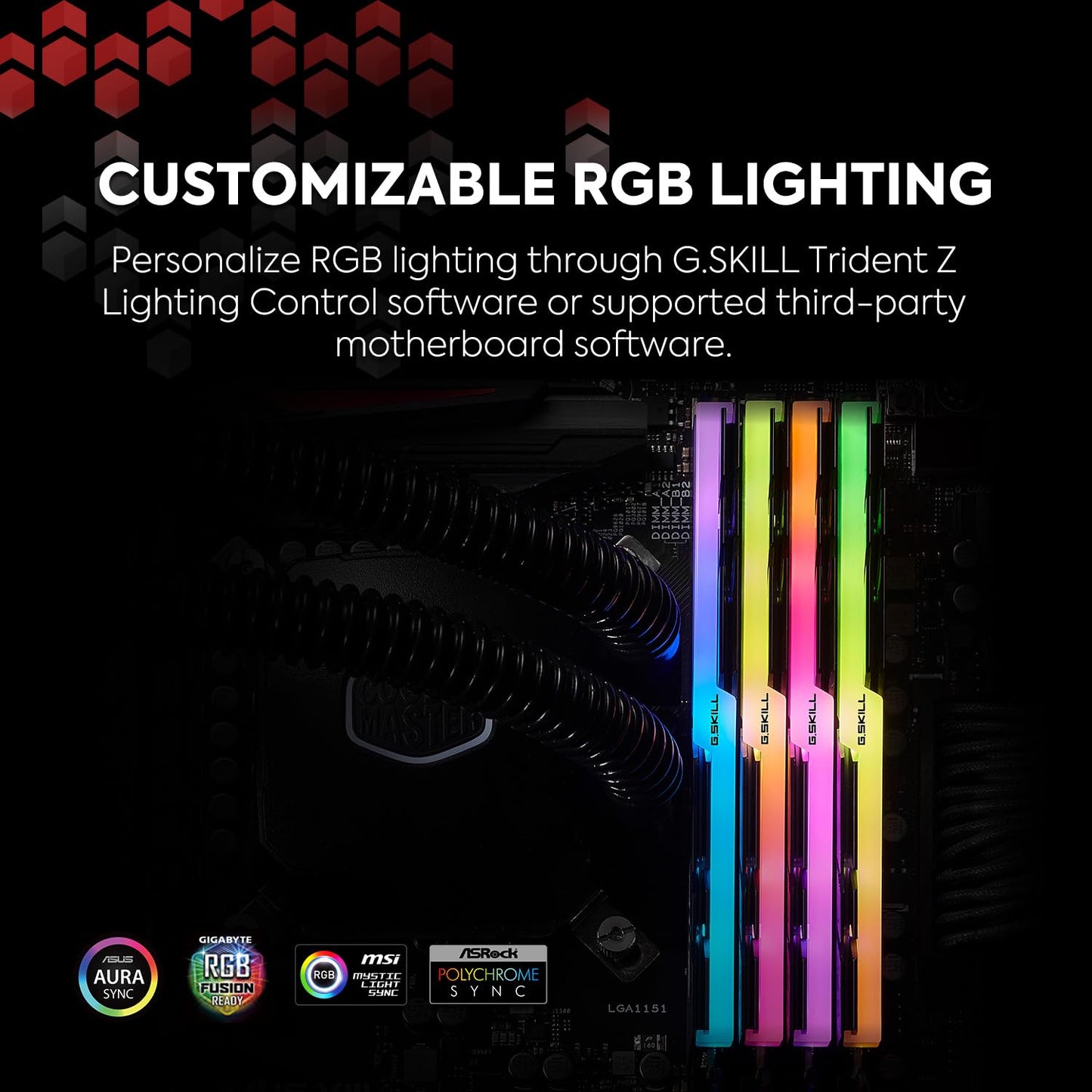 G.SKILL Trident Z RGB 16GB (2 * 8GB) DDR4 3200 MHz CL16-18-18-38 1.35V Desktop Memory RAM - F4-3200C16D-16GTZR