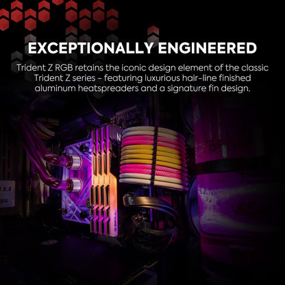 G.SKILL Trident Z RGB 16GB (2 * 8GB) DDR4 3200 MHz CL16-18-18-38 1.35V Desktop Memory RAM - F4-3200C16D-16GTZR