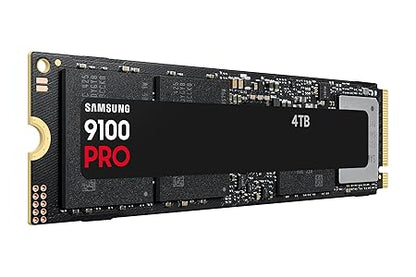 Samsung SSD 9100 PRO 4TB, PCIe 5.0x4 M.2 2280, Seq. Read Speeds Up to 14,800MB/s, Best for AI Computing, Gaming, and Heavy Duty Workstations (MZ VAP4T0B)